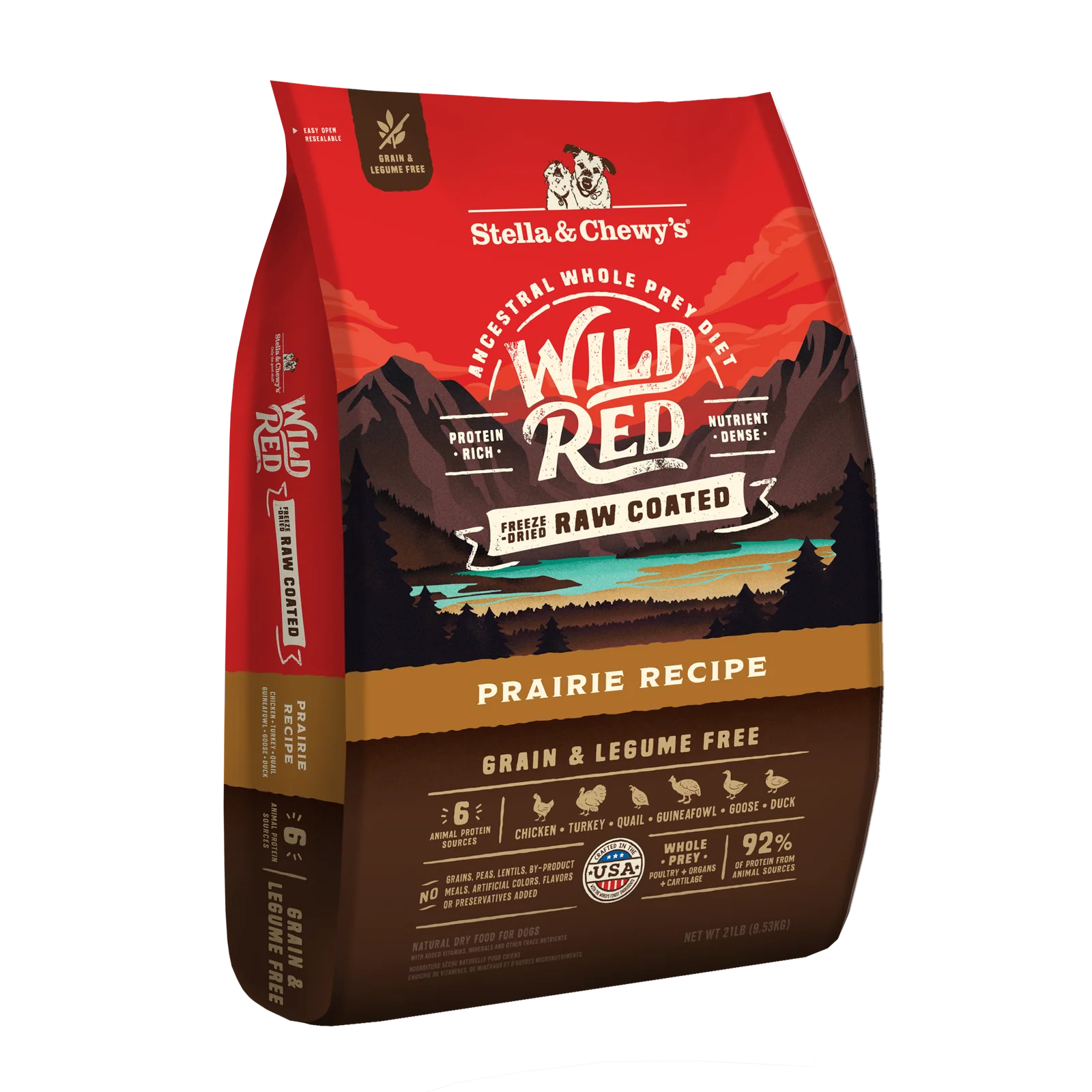 Wild Red Raw Coated Grain & Legume Free Prairie Recipe Wild Red Raw Coated Grain & Legume Free Prairie Recipe raw coated grain free adult dog kibble