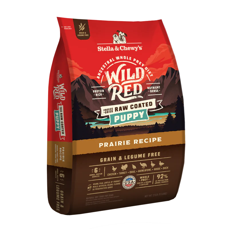 Wild Red Raw Coated Grain & Legume Free Prairie Recipe for Puppies Wild Red Raw Coated Grain & Legume Free Prairie Recipe for Puppies raw coated grain free kibble front