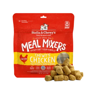 Chewy’s Chicken Meal Mixers for Dogs food topper front