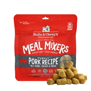 Stella & Chewy's Purely Pork Meal Mixers freeze dried raw dog food topper front