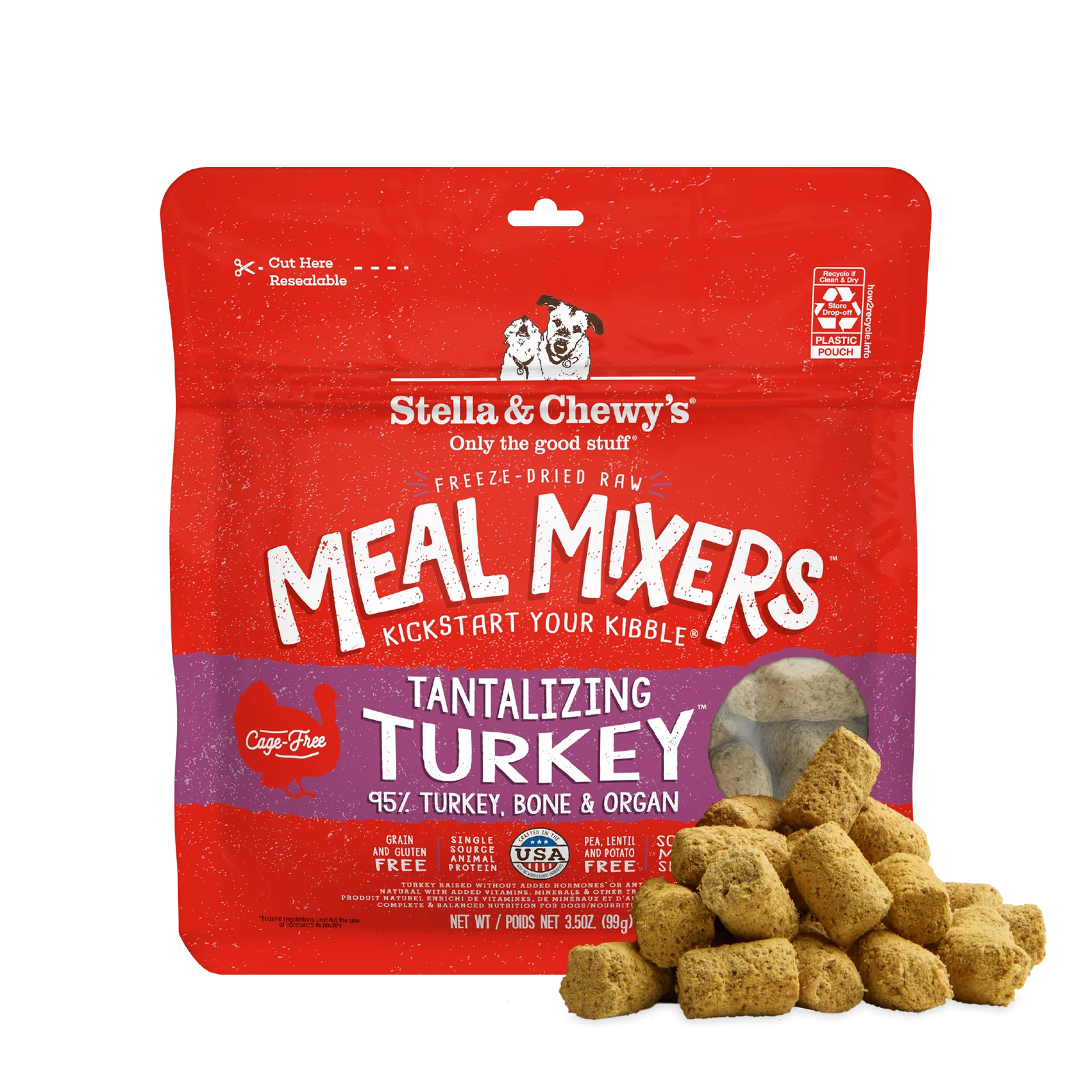 Stella & Chewy's Tantalizing Turkey Meal Mixers Stella & Chewy's Tantalizing Turkey Meal Mixers food topper front