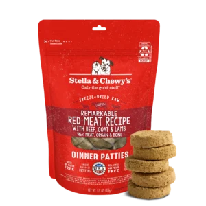Stella & Chewy's Remarkable Red Meat freeze-dried raw dinner patties raw dog food front