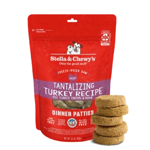 Stella & Chewy's Tantalizing Turkey freeze-dried raw dinner patties raw dog food front