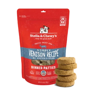 Stella & Chewy's Simply Venison freeze-dried raw dinner patties raw dog food front